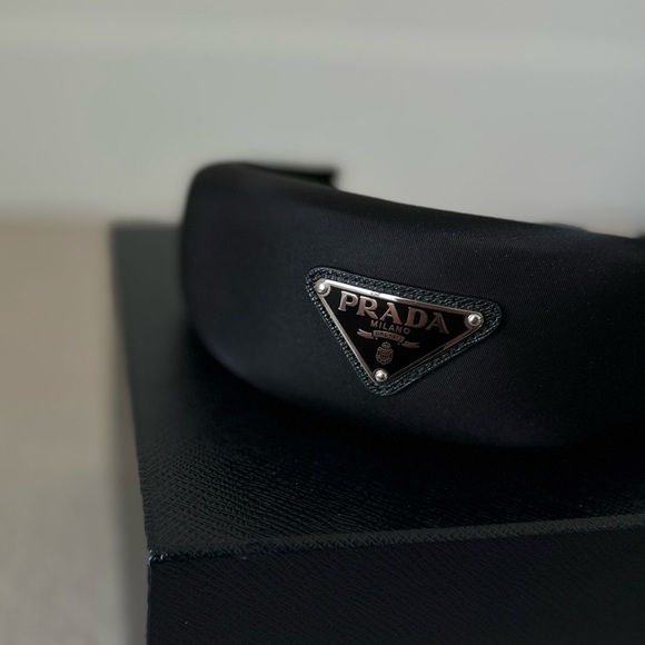PRADA BLACK RE-NYLON HEADBAND - Picture 3 of 8